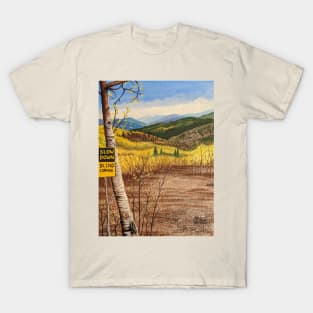 Inspirational View in the Mountains with a sign T-Shirt